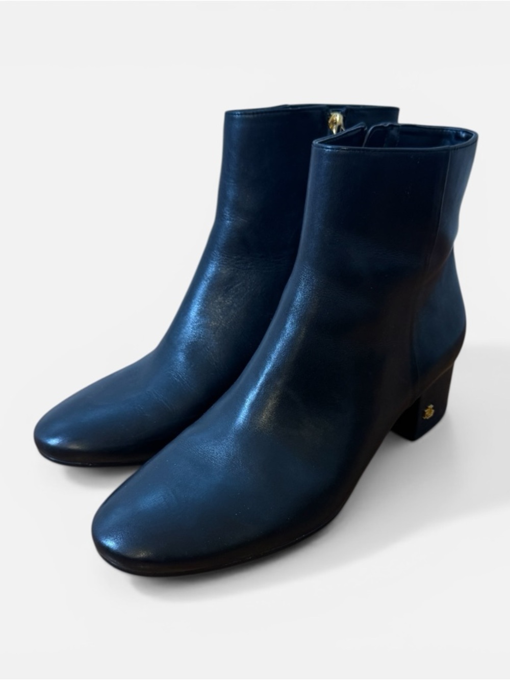 Lauren Ralph Lauren's Welford Women’s Black Leather Booties 9.5B